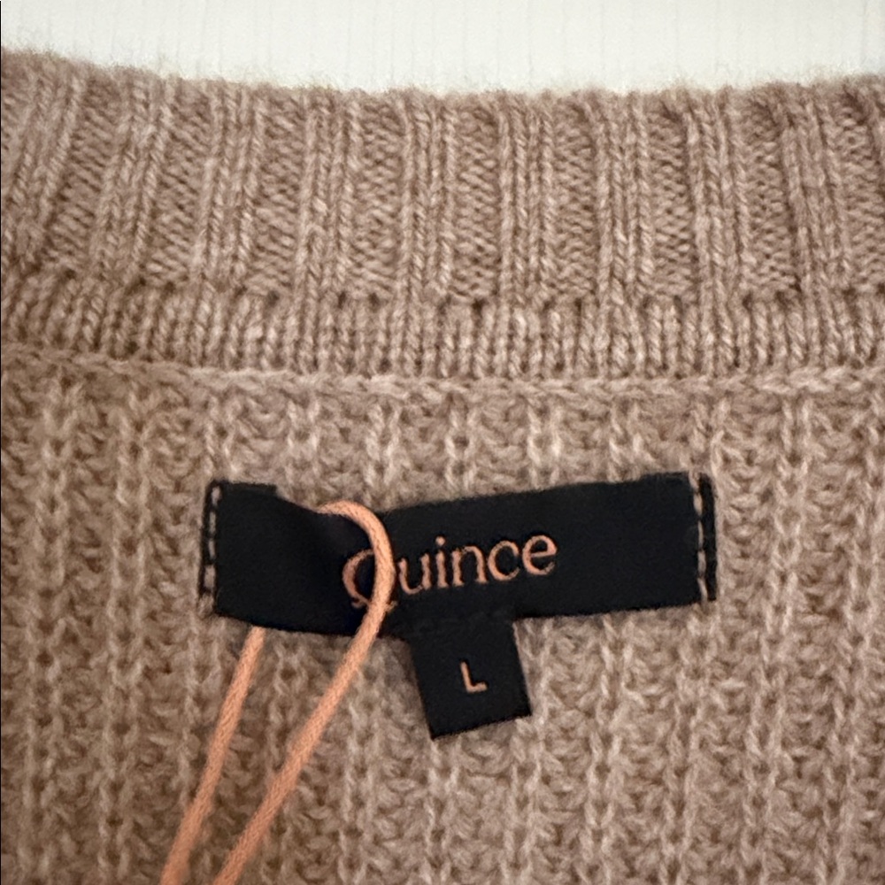 Quince Beige Mongolian Cashmere Sweater Vest - Picture 2 of 8